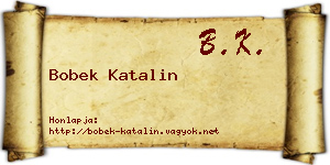 Bobek Katalin névjegykártya