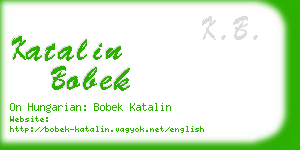 katalin bobek business card
